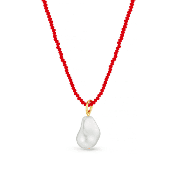 Shop Orelia Faceted Bead & Jumbo Pearl Necklace