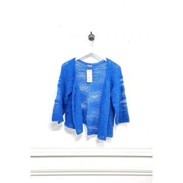 Crea Concept Boucle Knit Cardigan In Blue