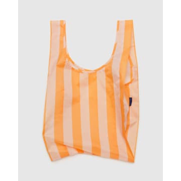 Shop Baggu Tangerine Wide Stripe Standard Bag