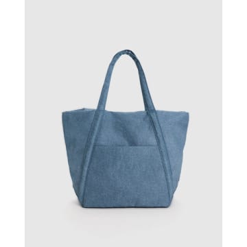 Shop Baggu Digital Denim Cloud Bag In Blue