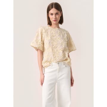 Shop Soaked In Luxury Lucia Blouse In Whisper White