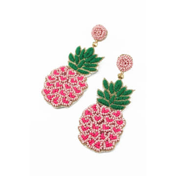 Shop My Doris Pink Heart Pineapple Earrings