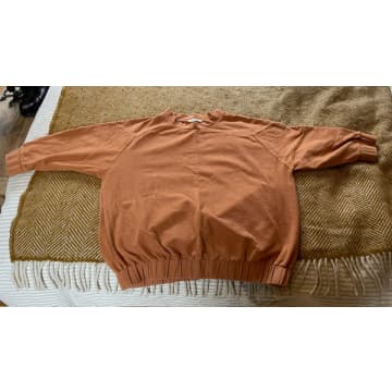 Beaumont Organic Gail Organic Cotton Sweatshirt In Camel Size S In Brown