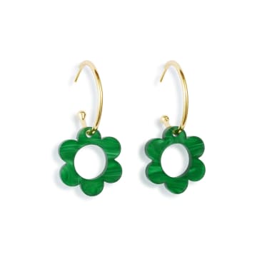 Shop Toolally Charming Flower Hoop In Green
