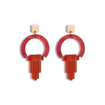 Shop Toolally Art Deco Chandeliers In Red