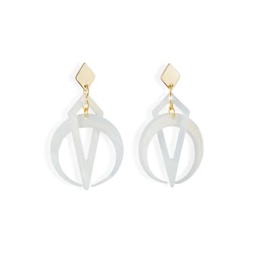 Shop Toolally Petite Crescent Hoop Earrings In White
