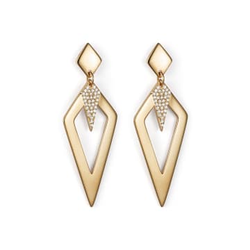 Shop Toolally Arrowhead Earrings In Gold