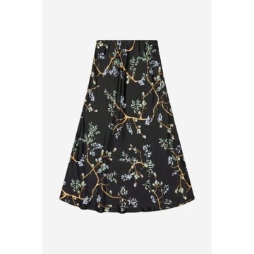 Shop Munthe Odesli Silk Skirt Black