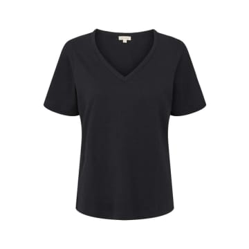 Shop Esme Studios Essigne V-neck T-shirt In Black