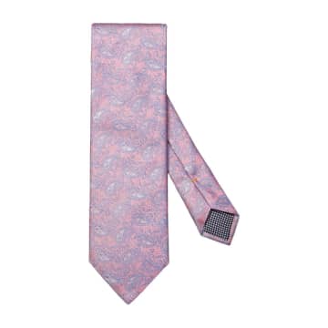 Shop Eton - Paisley Print Silk Tie In Pink 10001139852