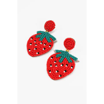 Shop My Doris Mini Beaded Strawberry Drop Earrings