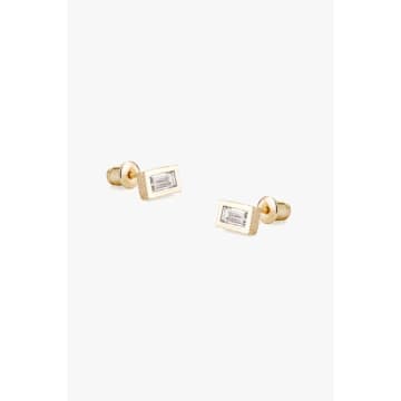 Shop Lark London Tutti & Co Flare Stud Earrings In Gold