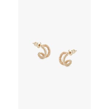 Shop Lark London Tutti & Co Braid Earrings In Gold