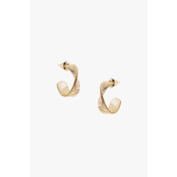 Shop Lark London Tutti & Co Duty Hoop Earrings In Gold