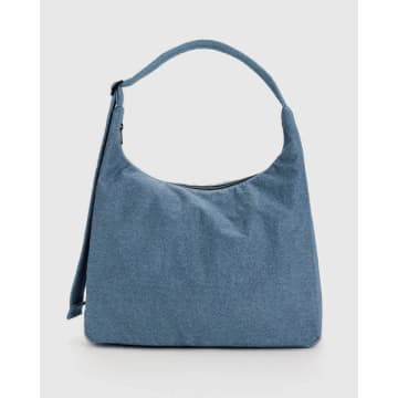 Shop Baggu Shoulder Bag Digital Denim In Blue