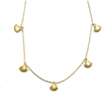 Sixton London Shell Charm Necklace In Gold