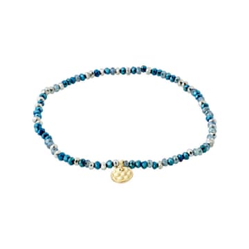 Shop Pilgrim Indie Bracelet Blue, Gold-plated