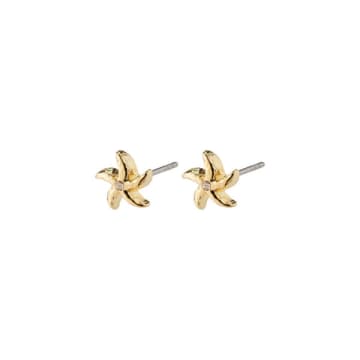 Shop Pilgrim Oakley Recycled Starfish Earrings Gold-plated