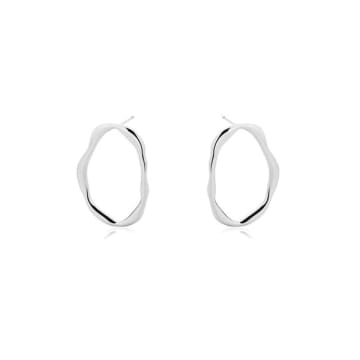 Shop White Leaf - Misshapen Oval Earring In White