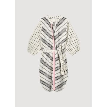 Shop Summum Woman Cotton Shirt Dress In Jacquard Print