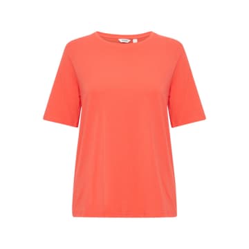 Shop B.young 20813611 Pamila Half Sl T-shirt 2 In Cayenne In Red