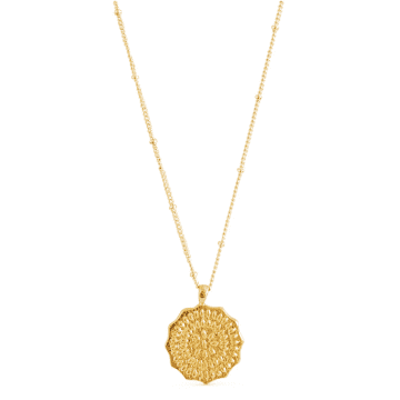 Shop Formation Jewellery Sand Dollar Necklace In Neutrals
