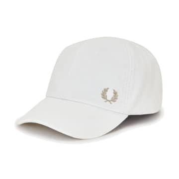 Shop Fred Perry Classic Pique Cap Snow White & Warm Stone