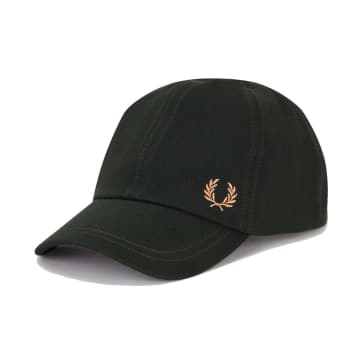 Fred Perry Classic Pique Cap Night Green & Light Rust