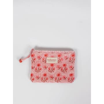 Shop Bohemia Designs Posie Cosmetic Purse Zip Pouch In Pink