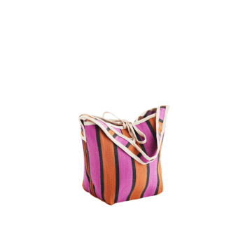 Madam Stoltz Pink Recycled Hdpe Bag In Multi