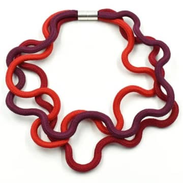 Christina Brampti Triple Cord Necklace In Red
