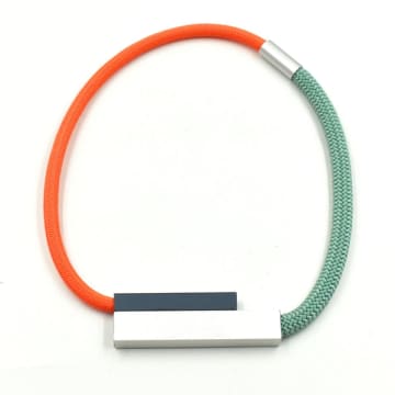 Christina Brampti Urban Abstract Necklace In Green