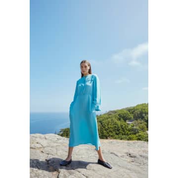 Soaked In Luxury Sllayna Shirt Dress | Sea Jet In Blue