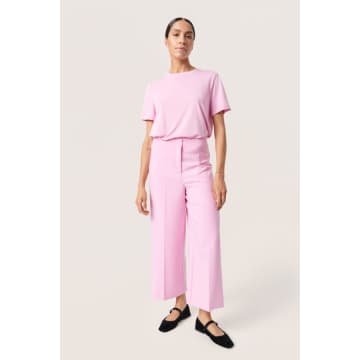 Shop Soaked In Luxury Slcorinne Wide Cropped Pants | Pastel Lavender In Purple