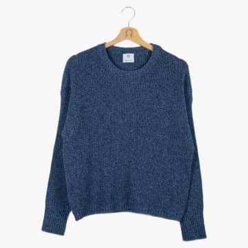 Rifò Daria Recycled Cotton Sweater In Blue
