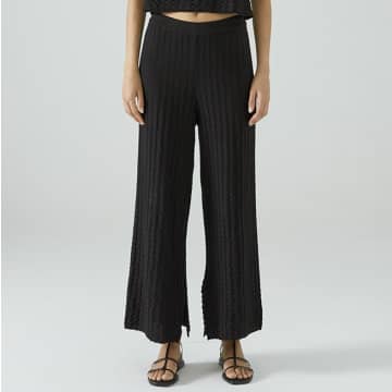 Diarte Bao Knitted Trousers In Black Cotton