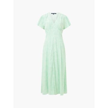 Shop Harrison Fashion Bernice V-neck Tea Dress | Minted Green