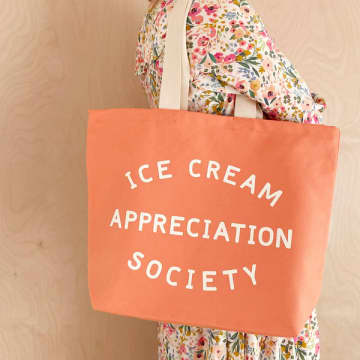Alphabet Bags Ice Cream Appreciation Society In Neutrals