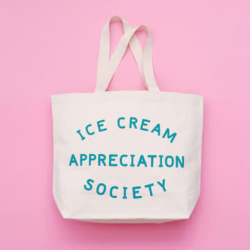 Alphabet Bags Ice Cream Appreciation Society In White
