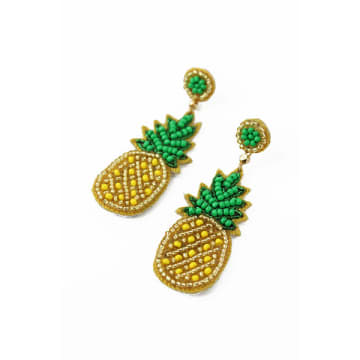 My Doris Mini Pineapple Earrings In Orange