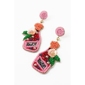 My Doris Rose Bottle Earrings In Pink