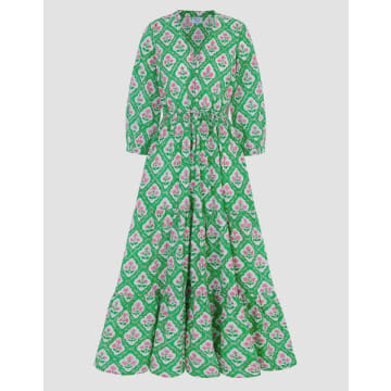 Pink City Prints Emerald Maria Dress In Pink