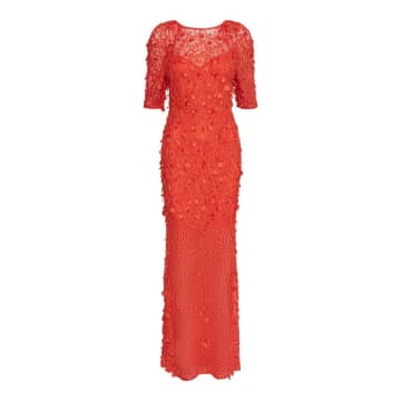 Y.a.s. 3d Embellished Maxi Dress In Red