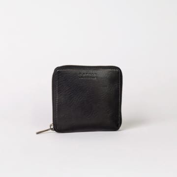 O My Bag Sonny Black Stromboli Leather Square Wallet