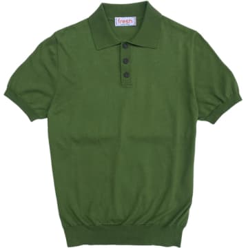Fresh Weller Extra Fine Cotton Knitted Polo In Green