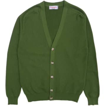 Fresh Scott Luxury Cotton Cardigan In Green