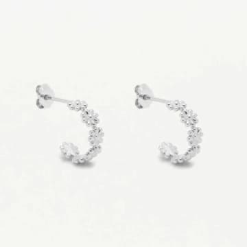 Estella Bartlett Wildflower Daisy Chain Hoop Earrings In Metallic