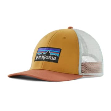 Shop Patagonia P-6 Logo Lopro Trucker Hat Pufferfish Gold