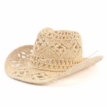 Bon Bon Fistral Western Style Sun Hat In Neutral