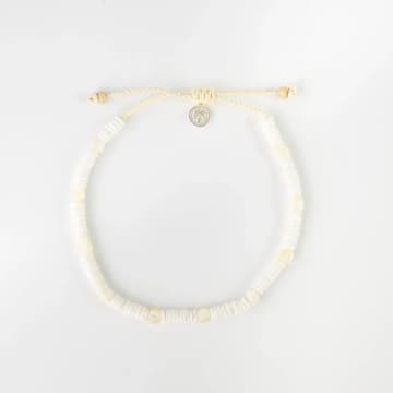 Pineapple Island Madasari Beach Mother Of Pearl Anklet In Gray